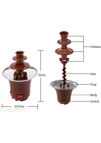 Çikolata Fondü Çeşmesi Makinesi Dıy Ş Barbekü Fişi (Yurt Dışından)