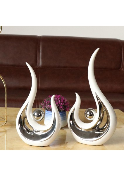 2 Paket Seramik Heykeli Heykelcik Heykel Yemek Odası Sehpa Için (Yurt Dışından) indirimleri