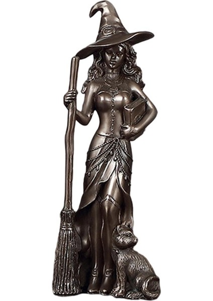 Cadı Yenilik Heykel Figürleri Kitaplık Dekorasyonu 7.5X6.5X19.5CM (Yurt Dışından)