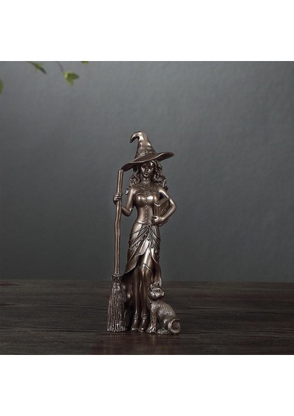 Cadı Yenilik Heykel Figürleri Kitaplık Dekorasyonu 7.5X6.5X19.5CM (Yurt Dışından) modelleri