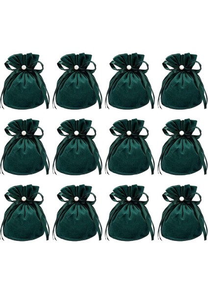 12X 10X12 cm Şak Kadife Çanta Inci Hediye Çanta Noel Doğum Günü Şekerleri Için (Yurt Dışından)