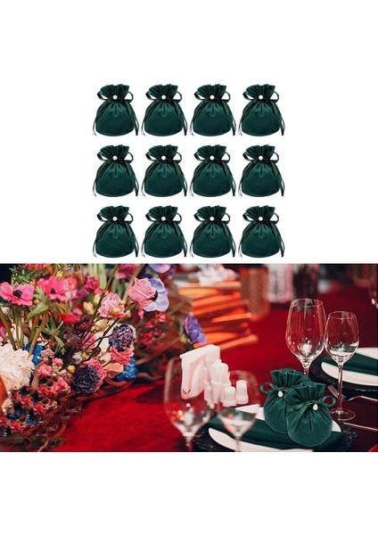 12X 10X12 cm Şak Kadife Çanta Inci Hediye Çanta Noel Doğum Günü Şekerleri Için (Yurt Dışından) fırsatları