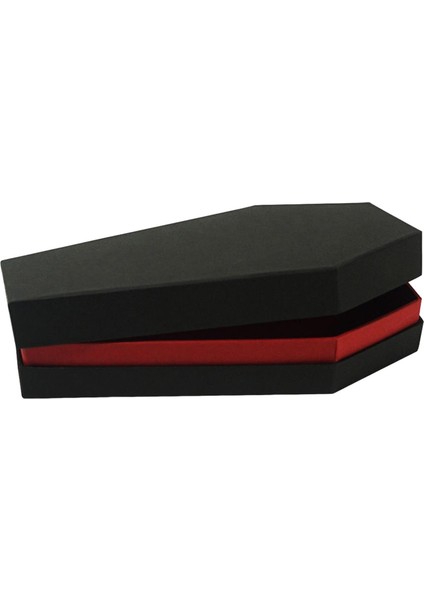 Cadılar Bayramı Cenaze Kutusu Kapaklı Çok Fonksiyonlu Hediye Kutusu El Sanatları Dekor Için 22.8CMX12.9CMX4.8CM Siyah (Yurt Dışından)