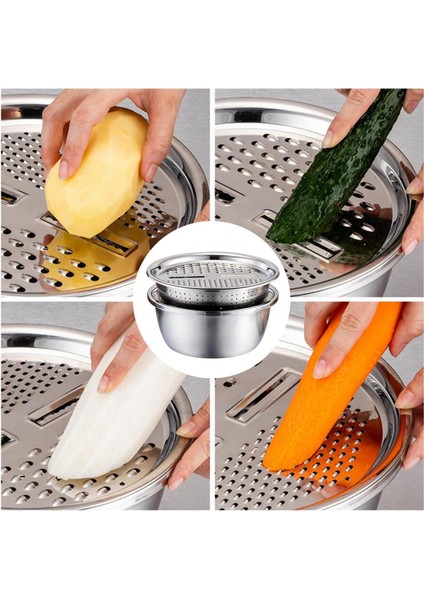 Çok Fonksiyonlu Paslanmaz Çelik Lavabo Salata 26CM (Yurt Dışından) fiyatları