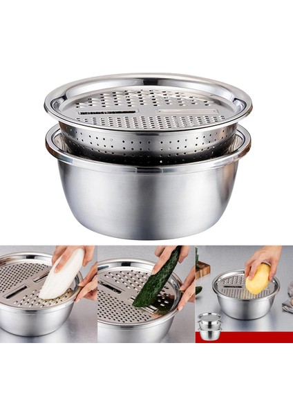 Çok Fonksiyonlu Paslanmaz Çelik Lavabo Salata 26CM (Yurt Dışından) modelleri