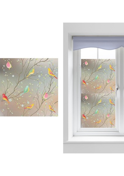 Pencere Gizlilik Filmi Kuş Yurt Ofis Otel Için Tutkalsız Cam Filmi 45CMX100 cm (Yurt Dışından) fiyatları