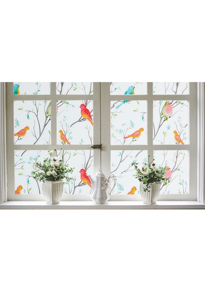 Pencere Gizlilik Filmi Kuş Yurt Ofis Otel Için Tutkalsız Cam Filmi 45CMX100 cm (Yurt Dışından) indirimleri