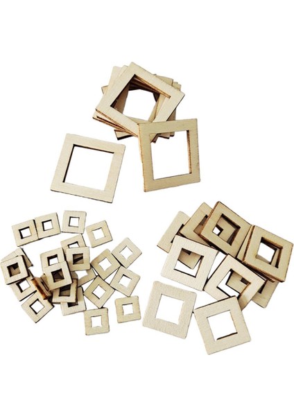 100X Hollow Ahşap Çerçevesi Ahşap Ağaç Iş Kare Için Bezemeler El I (Yurt Dışından) modelleri