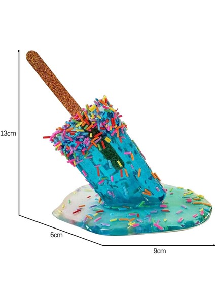 Eriyen Buzlu Ş Heykel Masaüstü Dekorasyonu Açık Mavi (Yurt Dışından) modelleri