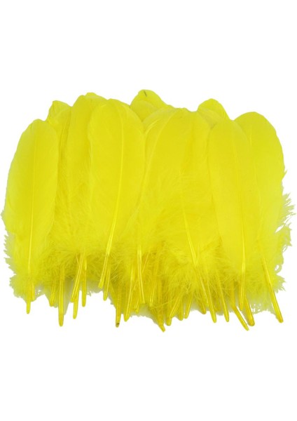 50 Doğal Tüy Dekor Sarı (Yurt Dışından)