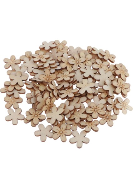 100 Boş Çiçek Ahşap El Sanatları Parti Dekoru (Yurt Dışından)