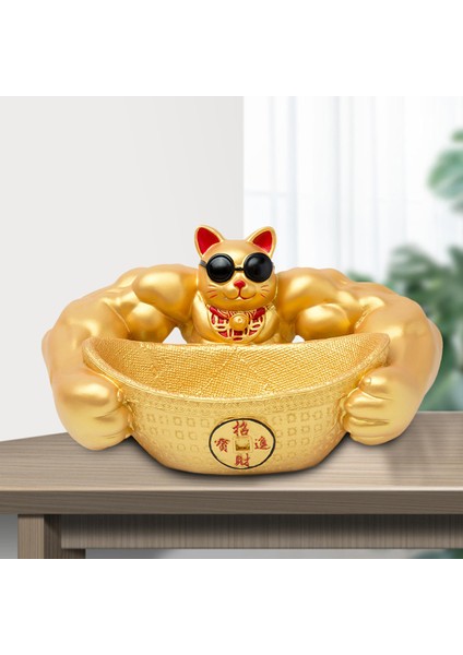 Büyük Kol Fortune Heykel Mağı Dekorasyonu Süsleme Altın (Yurt Dışından) modelleri