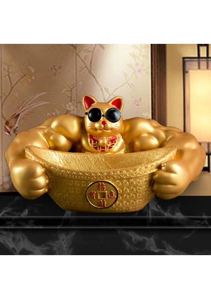 Büyük Kol Fortune Heykel Mağı Dekorasyonu Süsleme Altın (Yurt Dışından) indirimleri