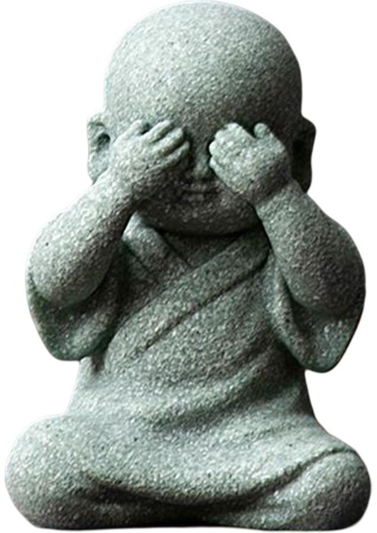 Mini Keşiş Heykelcik Buda Heykeli Icı Meditasyon Çayevi Gö (Yurt Dışından)