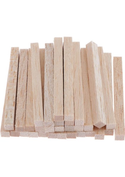 30 Bitmemiş Dübel Balsa Ahşap Şekilli Çubuk 60X5X5MM (Yurt Dışından) modelleri