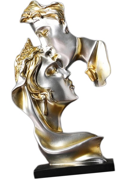 Reçine Çiftler Öpüşme Heykeli Dekor Soyut Ev Dekor Severler Odası (Yurt Dışından)