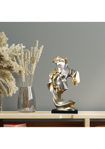 Reçine Çiftler Öpüşme Heykeli Dekor Soyut Ev Dekor Severler Odası (Yurt Dışından) modelleri