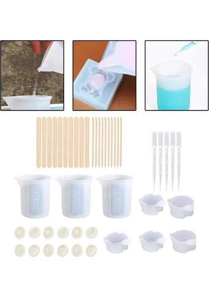 Reçine Karıştırma Bardakları Aletler, Dereceli Ölçüm Bardakları, Pipetli 43PCS (Yurt Dışından) modelleri