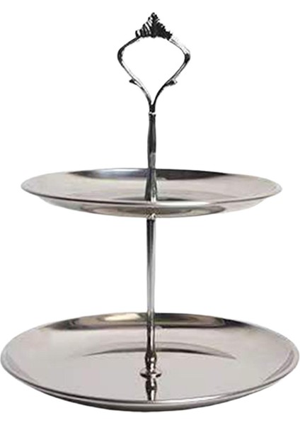 I Standı Kek Standı Ş Gıda Doğum Günü Düğün Dekorasyonu Için Çift Katmanlı (Yurt Dışından)