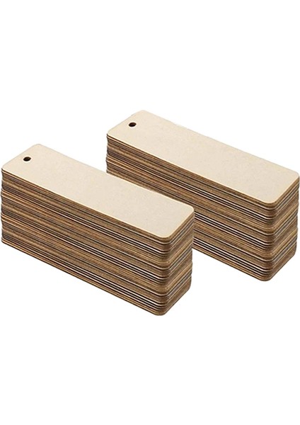 20X Bitmemiş Dikdörtgen Ahşap Boş Yer Imleri Sanat Projeleri Için Asılı Etiket (Yurt Dışından) fiyatları