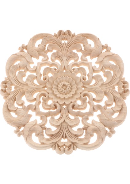 Boyasız Ahşap Oyma Çiçek Aplike Çıkartmaları Pencere Yatak Mobilya Dekor Için 24X24 cm (Yurt Dışından) fiyatları