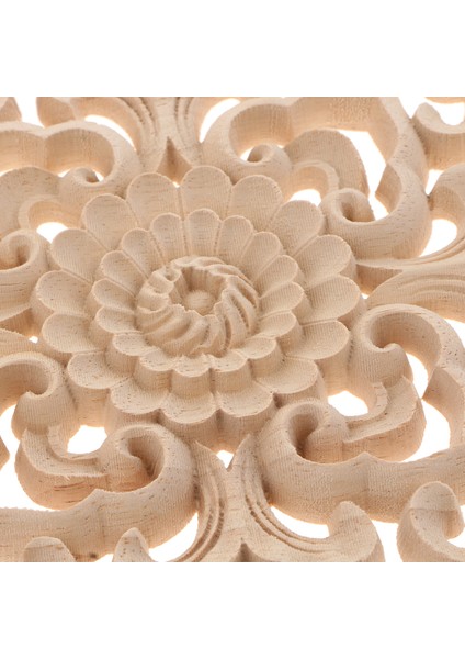 Boyasız Ahşap Oyma Çiçek Aplike Çıkartmaları Pencere Yatak Mobilya Dekor Için 24X24 cm (Yurt Dışından) modelleri