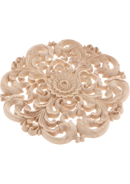 Boyasız Ahşap Oyma Çiçek Aplike Çıkartmaları Pencere Yatak Mobilya Dekor Için 24X24 cm (Yurt Dışından) fırsatları