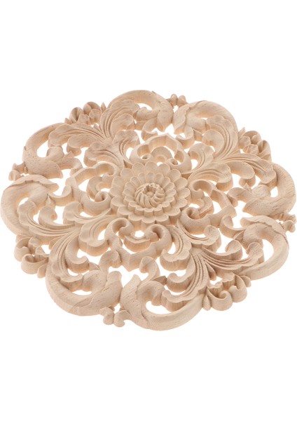 Boyasız Ahşap Oyma Çiçek Aplike Çıkartmaları Pencere Yatak Mobilya Dekor Için 24X24 cm (Yurt Dışından) indirimleri