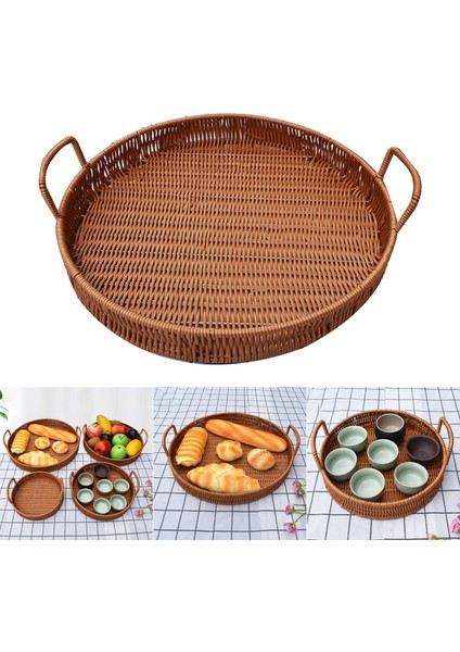 Yemek Odası Için I Yuvarlak Depolama Tepsisi Yiyecek Aperatifler Konteyneri 30CMX4.5CM (Yurt Dışından) modelleri