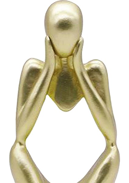 Reçine Yapıt Düşünür Heykel Modern Hollow Heykelcik Dekoratif Heykel Altın ve (Yurt Dışından) modelleri