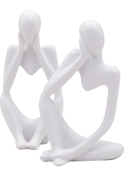 Zanaat Düşünür Heykeli Boş Düşünen Insanlar Heykelcik Dekoratif Heykel Sağ (Yurt Dışından)