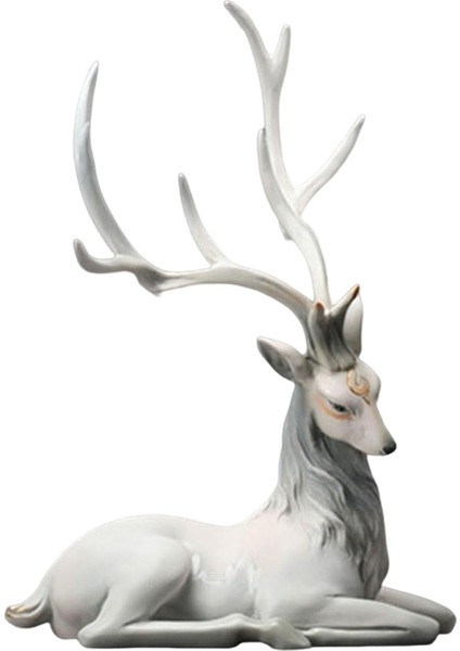 ATHLETICSSHOP2018 Modern Ren Ği Süs Heykelcik Hediyeler Zanaat Dekorasyon Gri (Yurt Dışından)