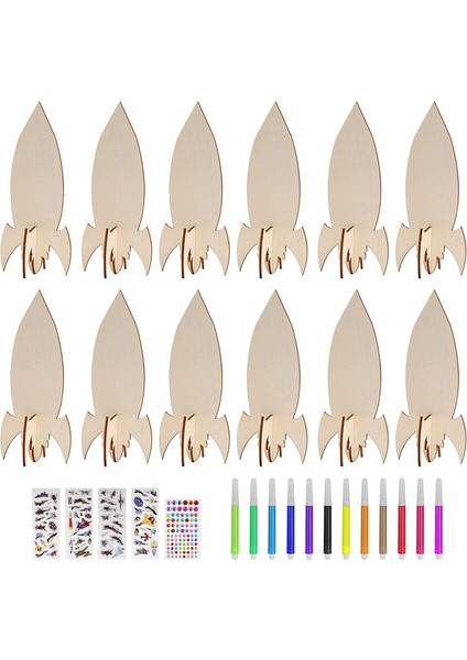 12 Adet Bitmemiş Ahşap Kesikler Ahşap Parçalar Boyasız (Yurt Dışından) fiyatları