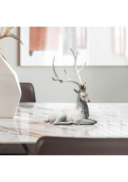 ATHLETICSSHOP2018 Modern Ren Ği Süs Heykelcik Hediyeler Zanaat Dekorasyon Gri (Yurt Dışından) modelleri