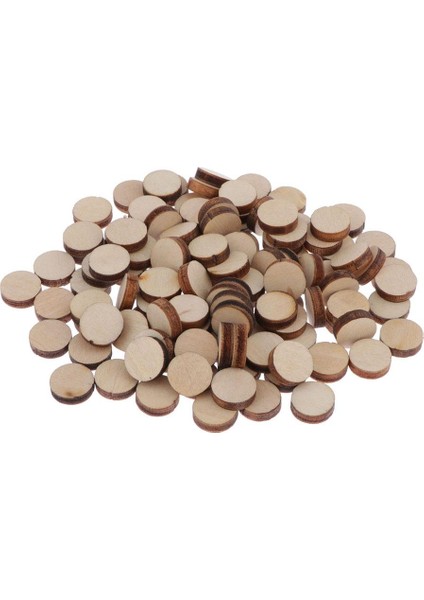 100 Paket Bitmemiş Doğal Ahşap Dilimleri 0.39'' Ağaç Kütüklü Ahşap Daireler (Yurt Dışından) fırsatları
