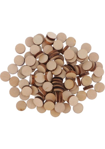 100 Paket Bitmemiş Doğal Ahşap Dilimleri 0.39'' Ağaç Kütüklü Ahşap Daireler (Yurt Dışından) indirimleri