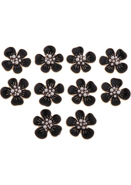 10 5 Yapraklı Çiçek Düğmesi Kristal Flatback Diy (Yurt Dışından)