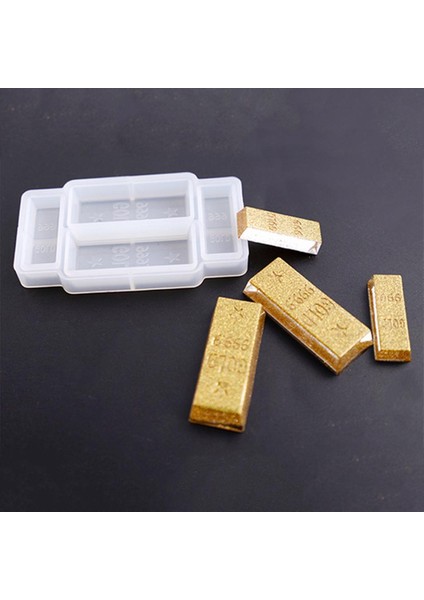 Şeffaf Altın Şekilli Kalıp - 4 Dikdörtgen (Yurt Dışından)