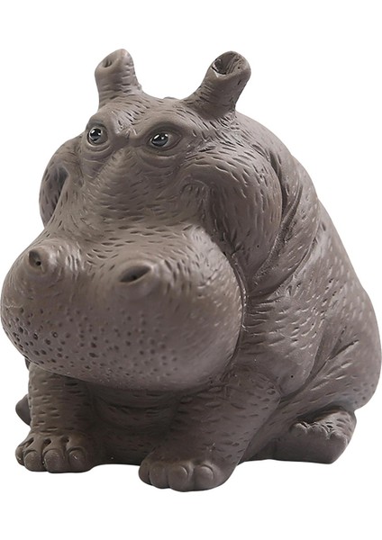 Küçük Hippo Heykeli Minyatür Hippo Heykelcik Kitaplık Odası Oturma Odası Için (Yurt Dışından)