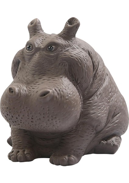 Küçük Hippo Heykeli Minyatür Hippo Heykelcik Kitaplık Odası Oturma Odası Için (Yurt Dışından)