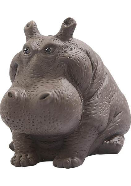 Küçük Hippo Heykeli Minyatür Hippo Heykelcik Kitaplık Odası Oturma Odası Için (Yurt Dışından)