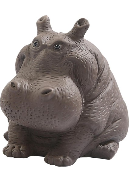 Küçük Hippo Heykeli Minyatür Hippo Heykelcik Kitaplık Odası Oturma Odası Için (Yurt Dışından)