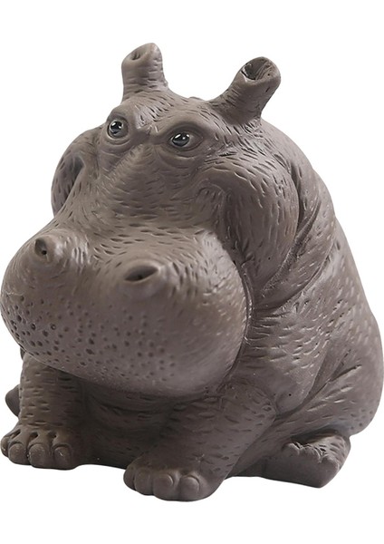 Küçük Hippo Heykeli Minyatür Hippo Heykelcik Kitaplık Odası Oturma Odası Için (Yurt Dışından)