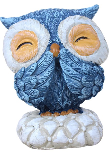 Baykuş Heykelcik I Dekorasyon Kartı Süs El Sanatları 6.5x6.5x9 cm (Yurt Dışından)