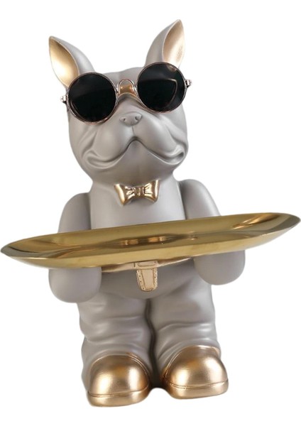 Iskandinav Köpek Heykel Heykeli Tepsi Çeşitli Eşyalar Depolama Masa Düzenleyici Reçine B-Bej (Yurt Dışından) fiyatları