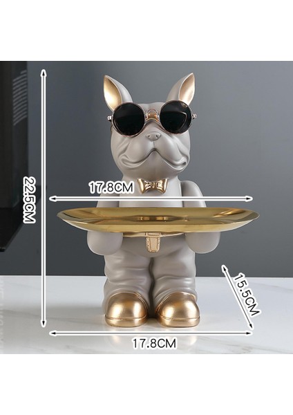 Iskandinav Köpek Heykel Heykeli Tepsi Çeşitli Eşyalar Depolama Masa Düzenleyici Reçine B-Bej (Yurt Dışından) fırsatları