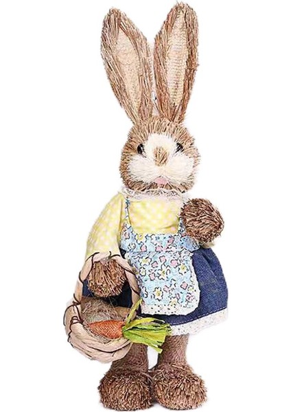Tavşan Paskalya Heykeli El Sanatları W/havuç Fotoğraf Prop Dekor Çiçek (Yurt Dışından) fırsatları
