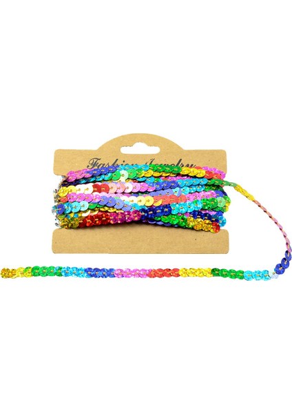 Işçiliği Için 5 Yards Payetler Şerit Glitter Payetli Gökkuşağı Strand, (Yurt Dışından)