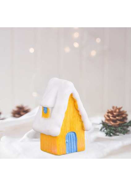 Noel Minyatür Süs Evi Figürler Yapı Reçine Heykeli Sarı 2.2x2.5x5.1 cm (Yurt Dışından) modelleri