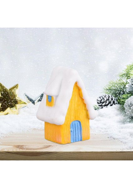 Noel Minyatür Süs Evi Figürler Yapı Reçine Heykeli Sarı 2.2x2.5x5.1 cm (Yurt Dışından) fırsatları
